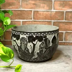 کاسه میوه خوری سنگی طرح تو جان و دلی