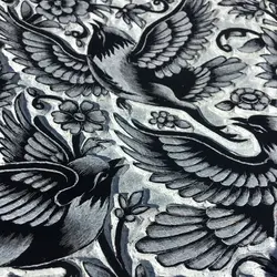 بشقاب دیوار کوب طرح گل و پرنده