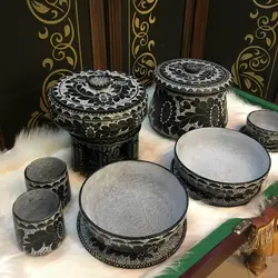 سرویس 11 پارچه سنگی طرح افتابگردان
