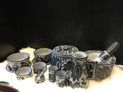 آجیل خوری پایه دار طرح گل مرغی