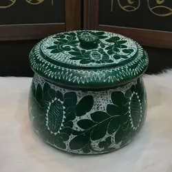 آجیل خوری پایه دار طرح گل مرغی