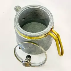 قوری سنگی دسته برنج