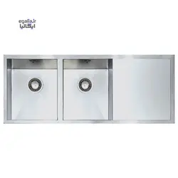 سینک دو لگن با سینی زیرکار گومه مدل G1GOOME-G1-TWO-BOWL-UNDERMOUNT-STEEL-SINK-WITH-TRAY-SIZE116