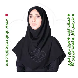 مقنعه کرپ ساده شهر حجاب مدل 90 سانتیمتر