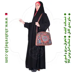 چادر دانشجویی مچدار کرپ کریستال شهر حجاب مدل ۸۰۵۵