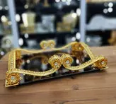 سینی آینه ای طلایی مستطیل کد1358