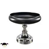 میوه خوری پایه دار فلزی رنگ مشکی نقره ای کد1296