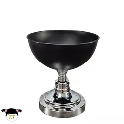 آجیل خوری پایه دار فلزی رنگ مشکی نقره ای کد1297