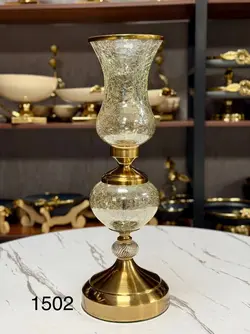 شمعدان رومیزی 5شعله رنگ طلایی کد1512