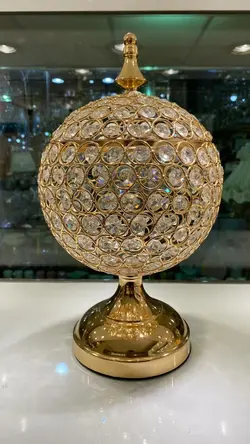 شکلات خوری پایه دار کریستالی رنگ طلایی وارداتی کد6167