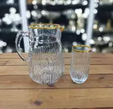 ست پارچ و لیوان سولو لبه طلایی کد002