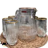ست پارچ و لیوان سولو لبه طلایی کد002