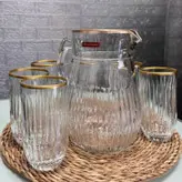 ست پارچ و لیوان سولو لبه طلایی کد002