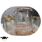 ست پارچ و لیوان سولو لبه طلایی کد002