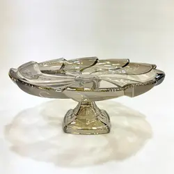 ست پیاله و پیش دستی شامپاینی لبه اکلیلی مدل الینور کد904