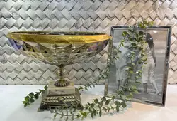 میوه خوری پایه دار شامپاینی لبه اکلیلی مدل مودنا کد808