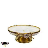 شیرینی خوری رنگ طلایی کرم گل برنجی کد1431