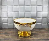 میوه خوری رنگ طلایی کرم گل برنجی کد1430