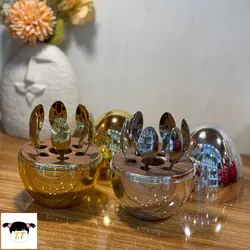 قاشق چای و مربا خوری همراه با استند طرح تخم مرغ کد120