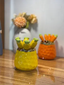 قاشق چای و مربا خوری طرح اناناس و هویج کد132