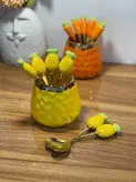 قاشق چای و مربا خوری طرح اناناس و هویج کد132