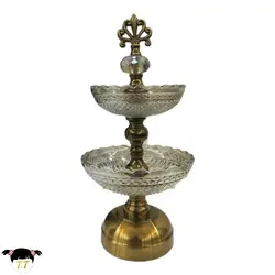 آجیل/شکلات خوری پایه دار دو طبقه آنتیک کد4032