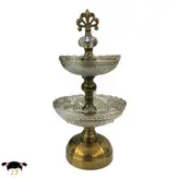 آجیل/شکلات خوری پایه دار دو طبقه آنتیک کد4032