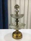 آجیل/شکلات خوری پایه دار دو طبقه آنتیک کد4032