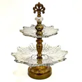 مزه/شیرینی خوری پایه دار دو طبقه آنتیک کد4022