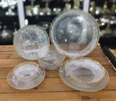 سرویس غذا خوری 33 پارچه سولو لبه طلایی کد008