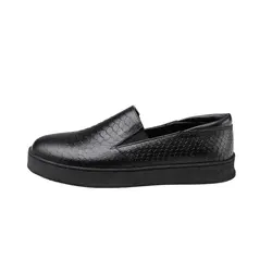 کفش تخت دخترانه مشکی چرم (704)