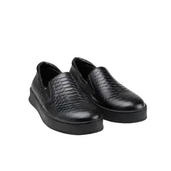 کفش تخت دخترانه مشکی چرم (704)