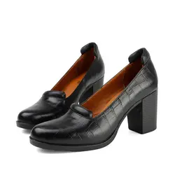 کفش پاشنه بلند چرم دخترانه (مدل 601)