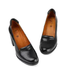 کفش پاشنه بلند چرم دخترانه (مدل 601)