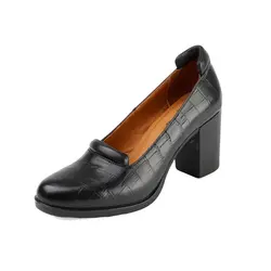 کفش پاشنه بلند چرم دخترانه (مدل 601)