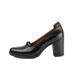 کفش پاشنه بلند چرم دخترانه (مدل 601)