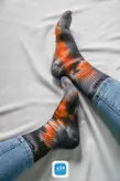 جوراب نایک پنبه ای تای دای گلکسی نارنجی