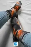 جوراب نایک پنبه ای تای دای گلکسی نارنجی