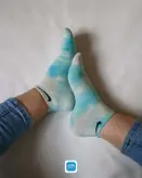 جوراب نایک آبرنگی مچی آبی آسمانی