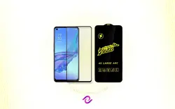گلس شیشه ای تمام صفحه و فول چسب آنتی استاتیک موبایل Oppo A53