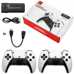 کنسول بازی گیم استیک Game Stick 4K Ultra HD به همراه 2 عدد دسته طرح ps5