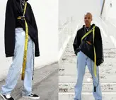 کمربند کنفی آف وایت مستر کوالیتی رنگ زرد off white