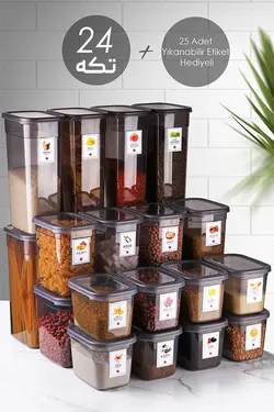 ظروف نگهداری حبوبات ۲۴ تکه Kitchen Life کد 08496