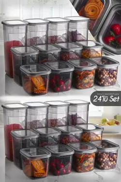 ظروف نگهداری حبوبات ۲۴ تکه Kitchen Life کد 08496