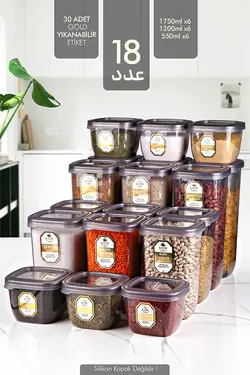 ظروف ۱۸ تکه نگهداری حبوبات Kitchen Life کد MCH07842