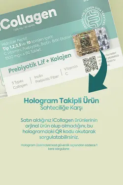 قرص کلاژن و پروبیوتیک icollagen بسته ۶۰ عددی