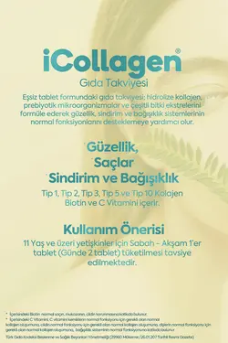 قرص کلاژن و پروبیوتیک icollagen بسته ۶۰ عددی