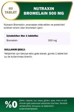 قرص بروملین آناناس Nutraxin مدل 500 میلی گرمی