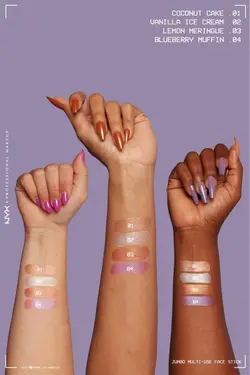 هایلایتر NYX مدل Jumbo رنگ Blueberry Muffin