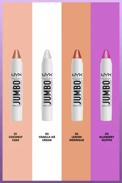هایلایتر NYX مدل Jumbo رنگ Lemon Meringue